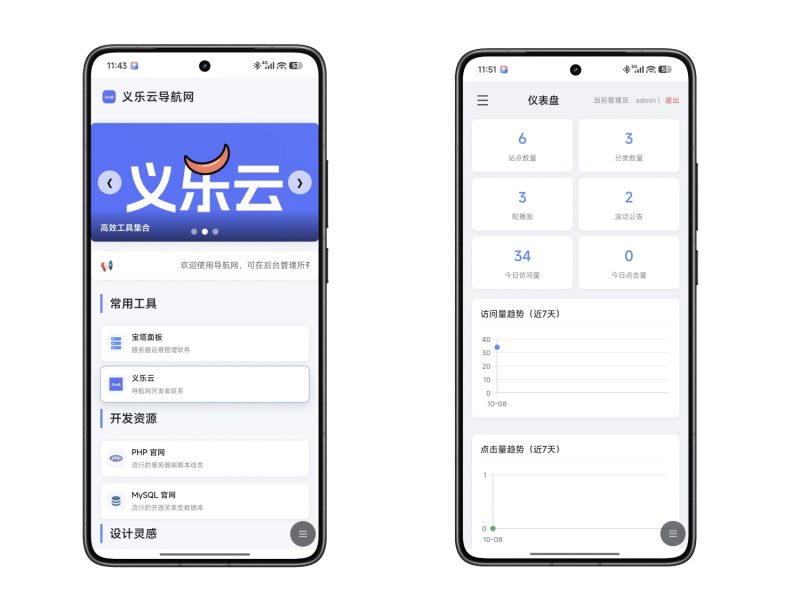 义乐云导航网源码以及搭建教程-义乐云源码网